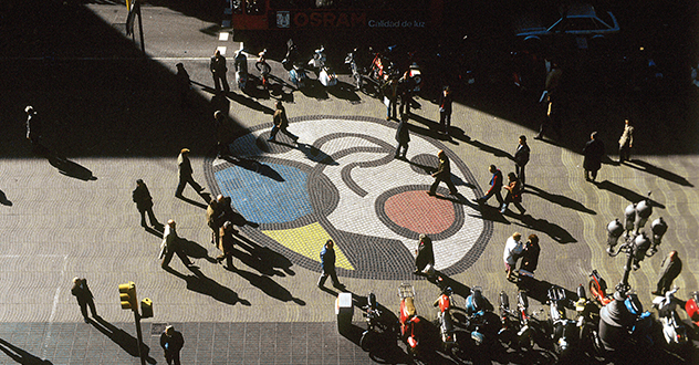 La Rambla de Barcelone Pla de l’Os de Miró