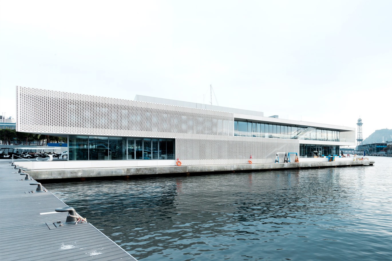 OneOcean Marina Port Vell Barcelona, celosías de UHPC OneOcean Marina Port Vell Barcelona