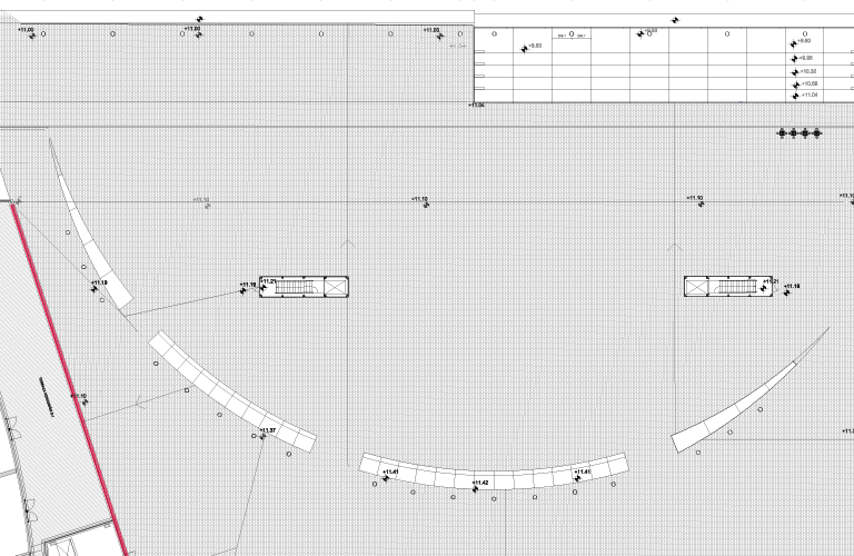 Banc en béton Hotel Vela W par Ricardo Bofill à Barcelone