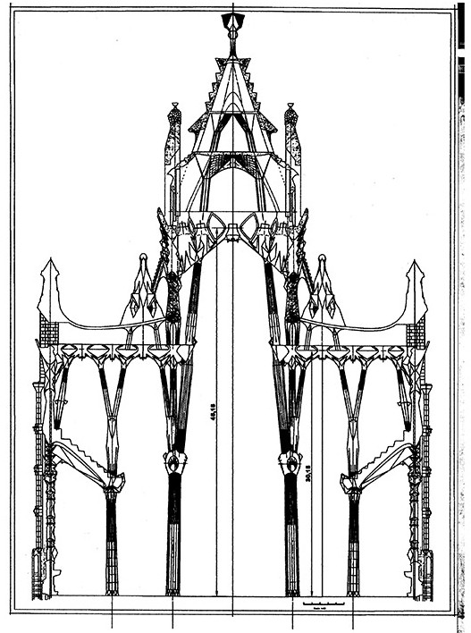 Plano Basílica Sagrada Familia de Barcelona por Antoni Gaudí Plano Basílica Sagrada Familia de Barcelona por Antoni Gaudí