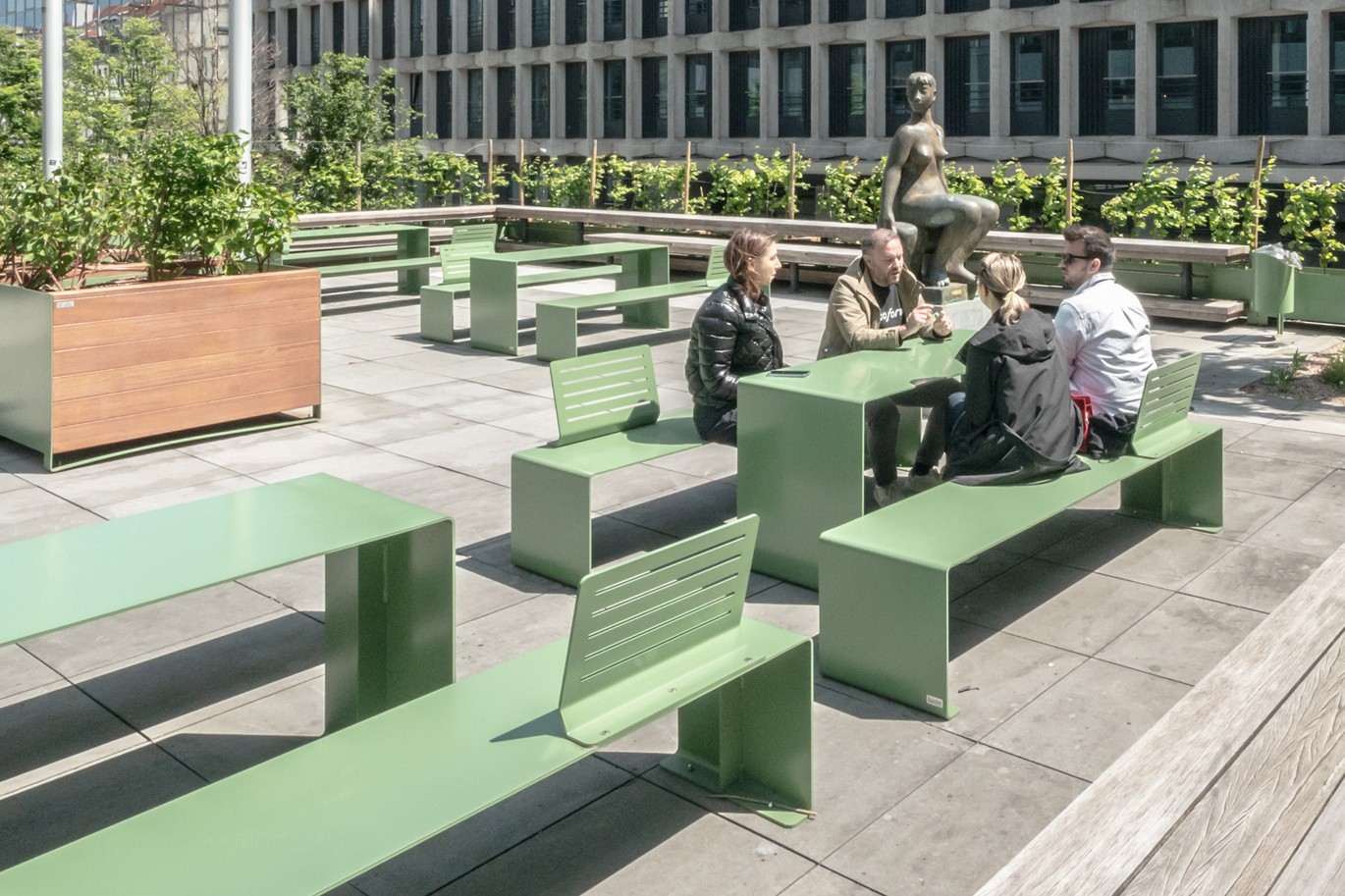 Multimaterial bench Band for Public Spaces | Escofet