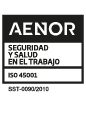 Logo AENOR Seguridad y Trabajo Escofet